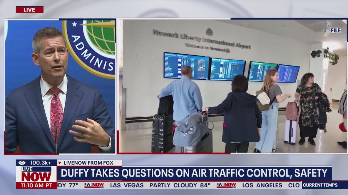 Sean Duffy takes questions on air traffic control